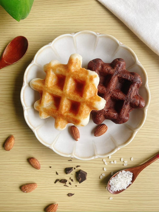 米粉の手作りチョコレートワッフル|アレルギー食材28品目フリーのヴィーガンスイーツ