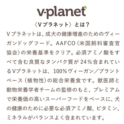 完全植物性のヴィーガンドッグフード｜Vプラネット 小型犬用 小粒 2kg