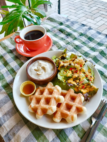 米粉の手作りチーズ風味ワッフル｜アレルギー食材28品目フリーのヴィーガンスイーツ